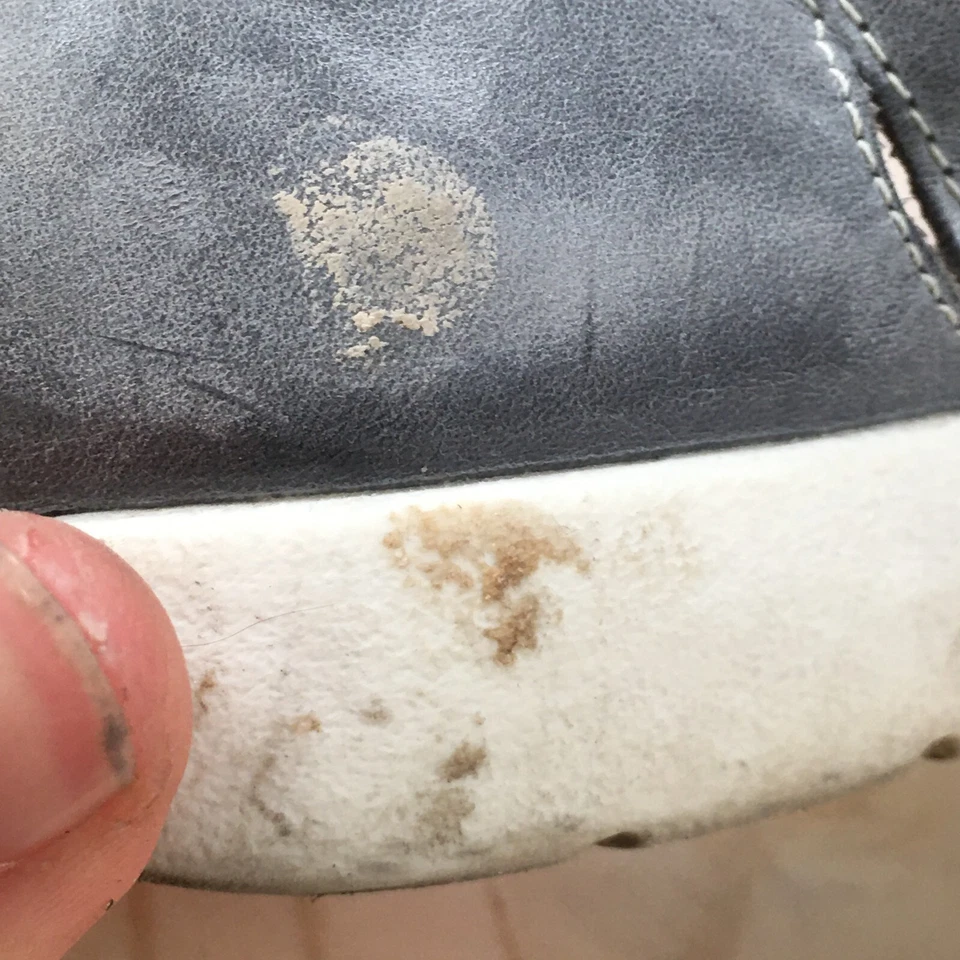 Sapatos femininos Remonte macio 41 T alça plana recortada couro cinza fivela conforto - Imagem 4 de 4