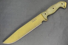 Busse Combat Bushwacker .20”  Flat Ground Bronze INFI Blade Black Canvas Micarta