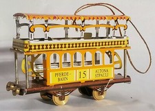 Tin Toy Ornament Trolley Pferde-Bahn 15 Altona-Stpauli Schylling Germany Vintage