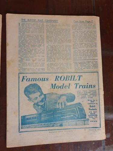 RARE OOP Vintage Lot x2 ~ 1954 The Australian Boy Fortnightly Magazines / Comic - Picture 8 of 12
