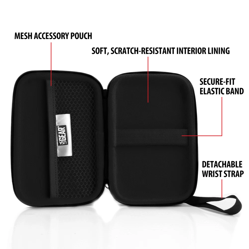 USA GEAR Mobile Photo Printer Travel Case for Kodak Mini with Accessory Storage