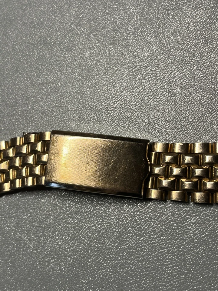 Vintage 18mm JB Champion Gold Plated Beads Of Rice Bracelet 6-3/8 Inches Long - Image 4 of 4