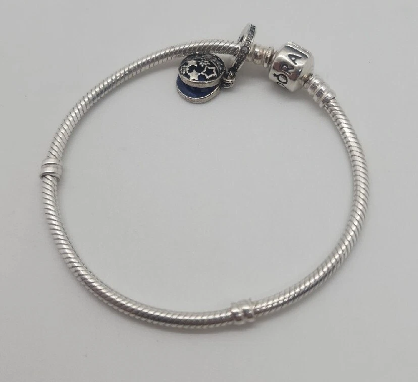 Pulsera de plata de ley 925 Pandora Galaxy Love You to the Moon and Back Charm Foto 4 de 4