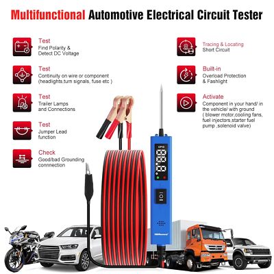 0-80V Automotive Circuit Tester Car Power Circuit Probe Tester Electrical kit
