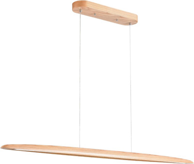Dimmable 71'' Wood LED Linear Pendant Light for Dining Room & Kitchen Island