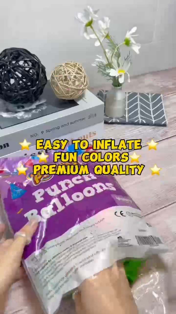 100-Pack Large Punch Balloons – Multicolored, Happy Birthday Theme – Great For Party Bags, Loot Bags & Kids’ Toys