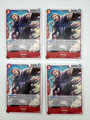 OP04-006 KOZA ONE PIECE Card Game Kingdoms of Intrigue 4x playset  UC ENGLISH NM
