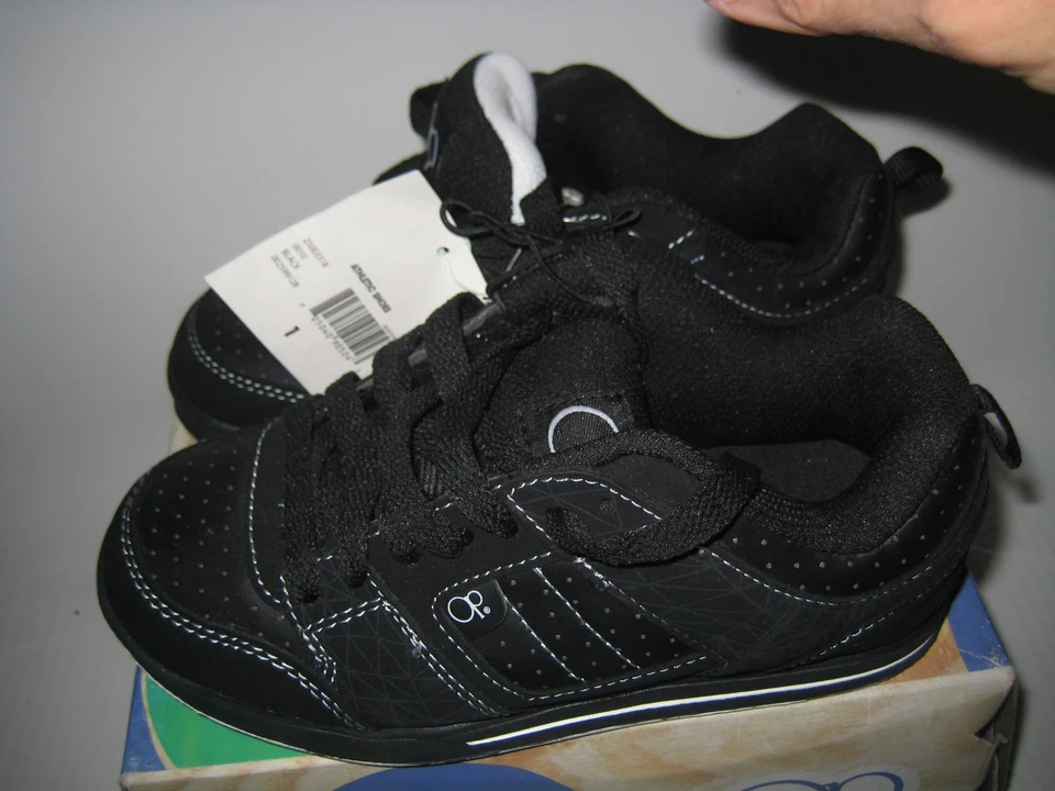 NIB Ocean Pacific OP Jackson Athletic Shoes Boys Sz 1 Black School New Sneakers - Image 4 of 4