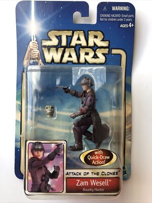 HASBRO STAR WARS ATTACK OF THE CLONES ZAM WESELL BOUNTY HUNTER SAMMLUNG1 