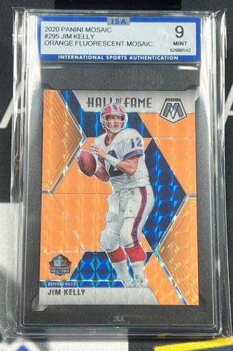 ISA 9 2020 Panini Mosaico Naranja Fluorescente #295 Jim Kelly/25 billetes - Imagen 1 de 2