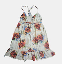 Mini Vestido Delia's Ivonne Y2K Babydoll Floral Mini Volantes S Algodón Verano
