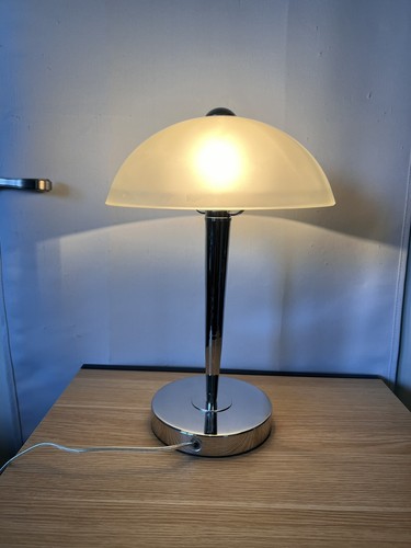 Lampenschirm Chrom matt Art Deco Lampe funktionstüchtig - Bild 2 von 13