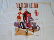 RARE!! SHAG (Josh Agle) BARRACUDA MAGAZINE COVER ART MENS LARGE T-SHIRT