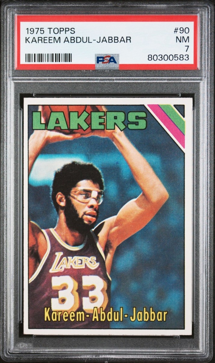 その他 NBA 1975 Kareem Abdul Jabbar PSA7 1975 Topps Basketball Kareem Abdul Jabbar #90 Graded PSA 7