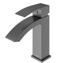VIGO Satro 1-Handle Single Hole Bathroom Faucet in Graphite Black