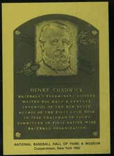 Henry Chadwick Rare 1981-89 Hall of Fame Plaque Metallic Card