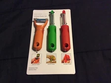 HOUSEHOLD TRENDS - 3-PIECE PEELER SET DISHWASHER SAFE, STAINLESS STEEL