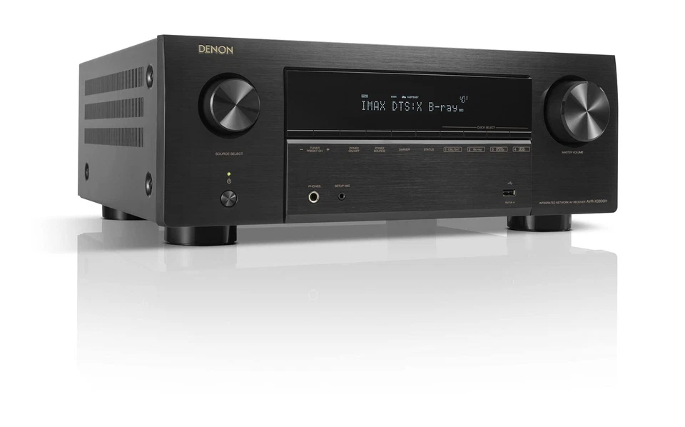 Denon AVR-X3800H 9.4ch AV Surround Receiver Supports 8K Ultra HD HDR10 Black - Image 3 of 4
