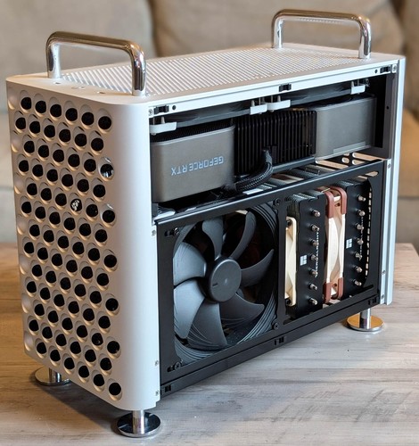 MCPRUE Apollo S 3.0 - Silver Mini-ITX Case, w/ Feet & Handle Add-ons, New In Box - Afbeelding 10 van 10
