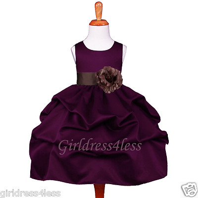 dark purple junior bridesmaid dresses Grape Junior Bridesmaid Dresses,Chiffon Long Junior Bridesmaid Dress,J main image 0