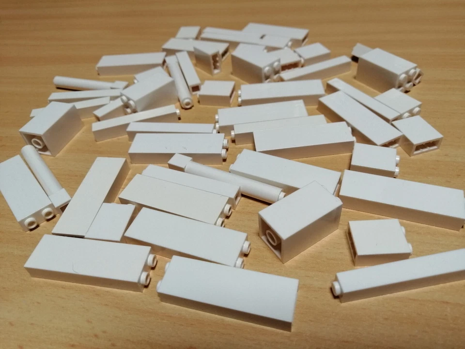 LEGO 50 Stück Säulensteine Paneele Wandsteine weiß / Konvolut Sammlung - Bild 3 von 4