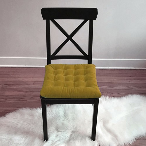  15 Zoll Quadratisch getuftete Plüsch Stuhlauflage/Kissen Küche Barhocker Esszimmer Raffhalter - Bild 51 von 181