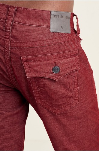 Ricky Straight True Religion Men Corduroy 31 32 33 34 36 38 40 Burgundy Ox Blood