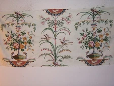 Thibaut, Empire Toile, Arabesque Toile, Remnants, Color White Multi, Var. Sizes 