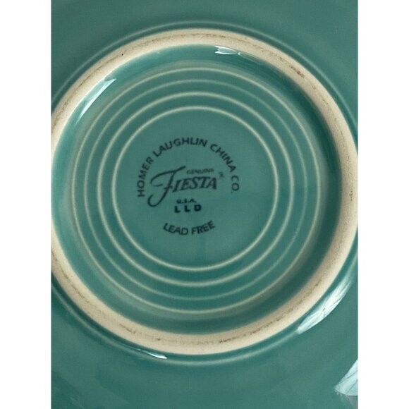 Fiestaware Fiesta Homer Laughlin China Cup and 6" Saucer Set Turquoise USA