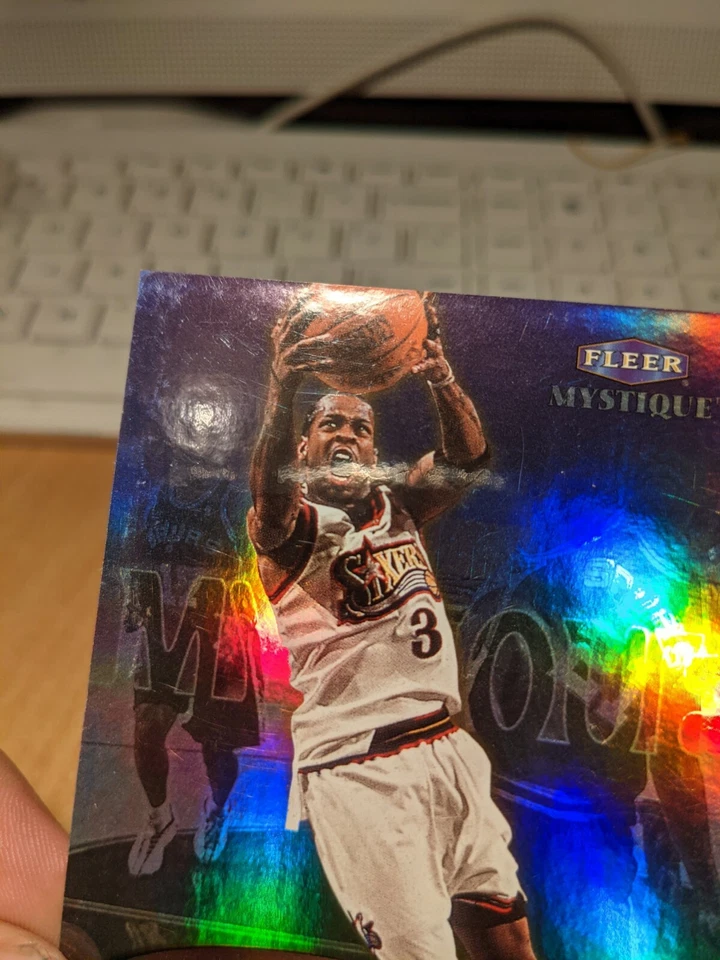 Allen Iverson fleer mystique 76ers 2000 NBA card  - image 2 of 4