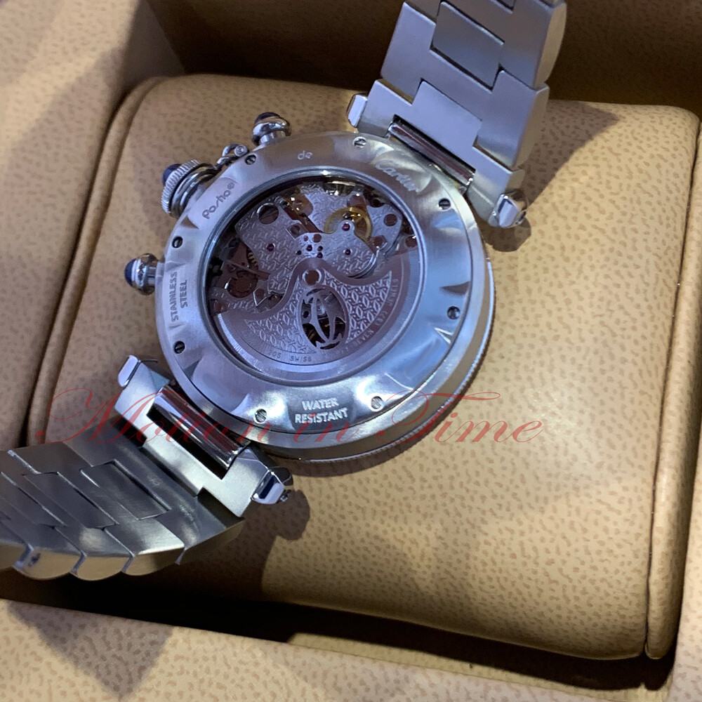 Cartier W31030H3 Pasha 38mm Chronograph Automatic Silver  display picture 1