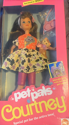 PET PALS COURTNEY w/Kitty Cat~Barbie Friend~1991 MATTEL Doll #2710