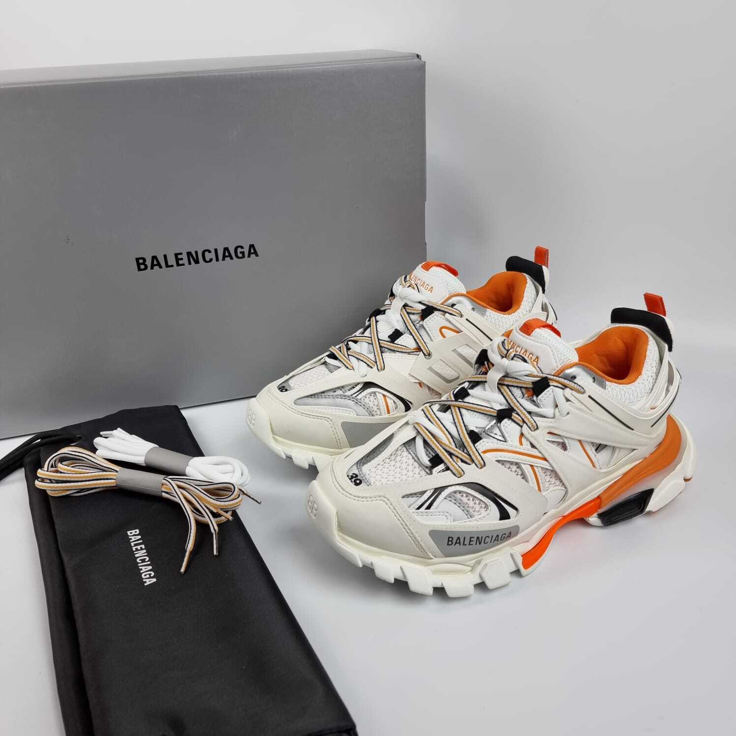 Balenciaga Track White And Orange Sneakers New