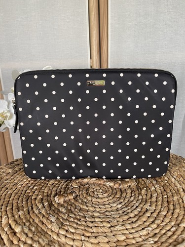Pochette étui housse pour ordinateur portable Kate Spade noir à pois - Photo 2/17