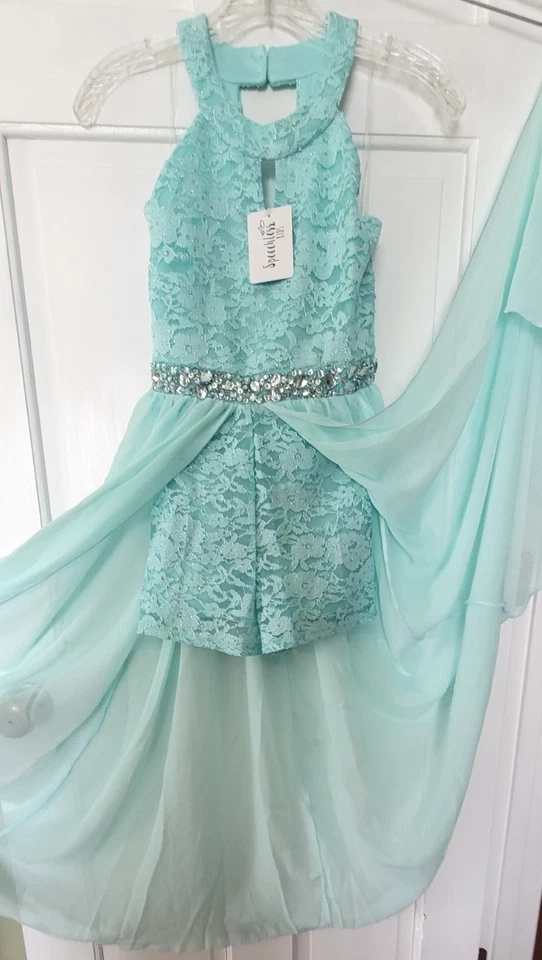 Speechless KIds Size 14 Fairy Princess Type One Piece Shorts with Skirt Overlay Foto 4 de 4