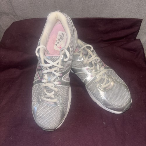 New Balance Wanderschuhe Damengröße 8,5 grau pink Susan G Komen