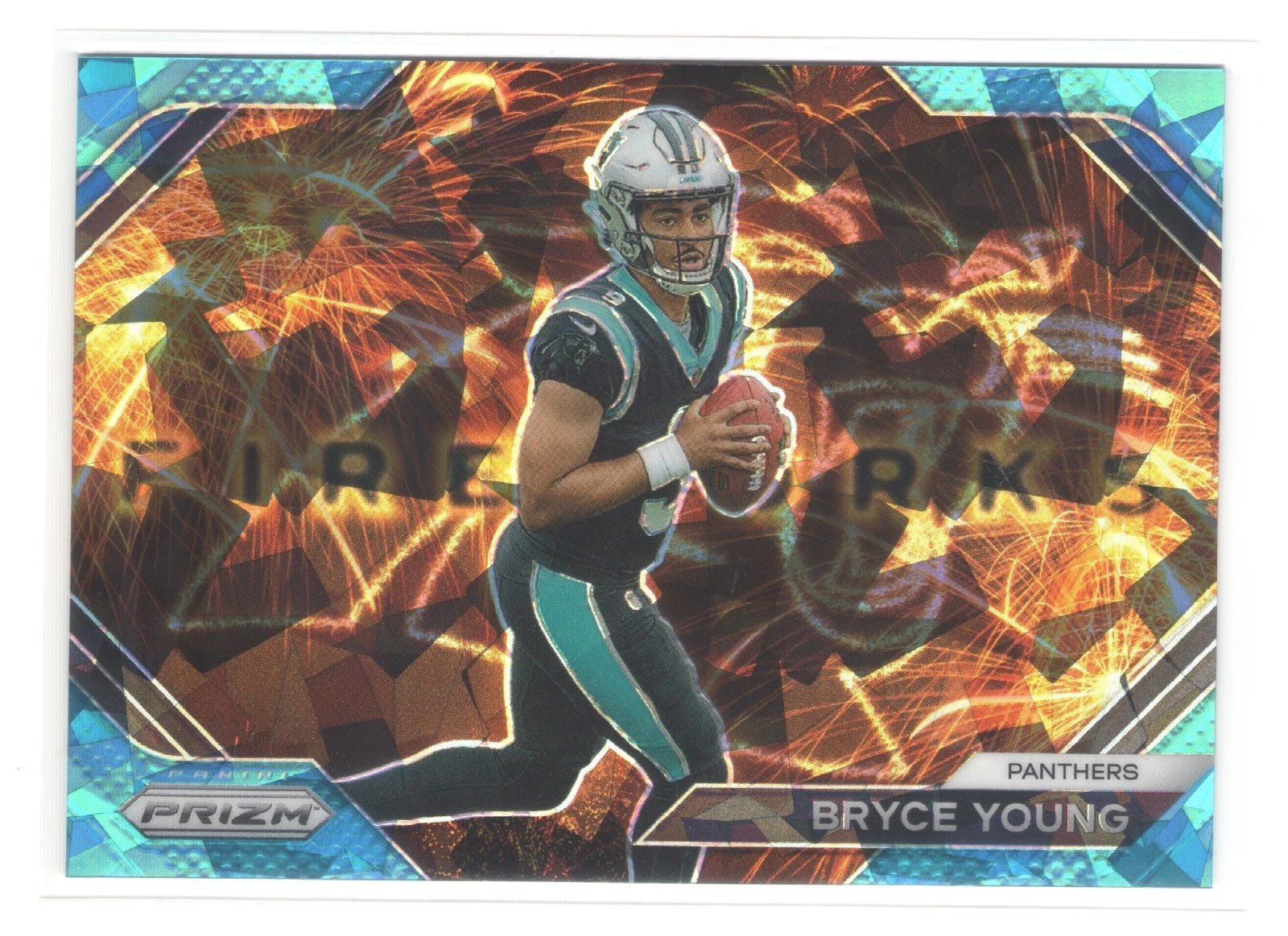 2023 Panini Prizm Bryce Young  Fireworks Blue Ice Prizm /99 Rookie RC
