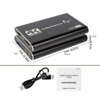 4K HDMI Compatible USB 3.0 Video Capture Card 1080P 60fps Video Recorder Grabber