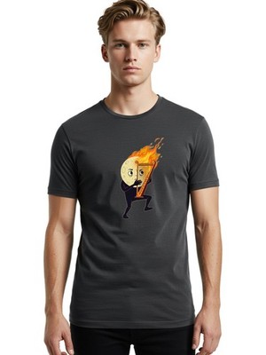 Moon-Playing-Lyre-1 Mens Graphic Tee, 100% Cotton, Casual Summer Wear