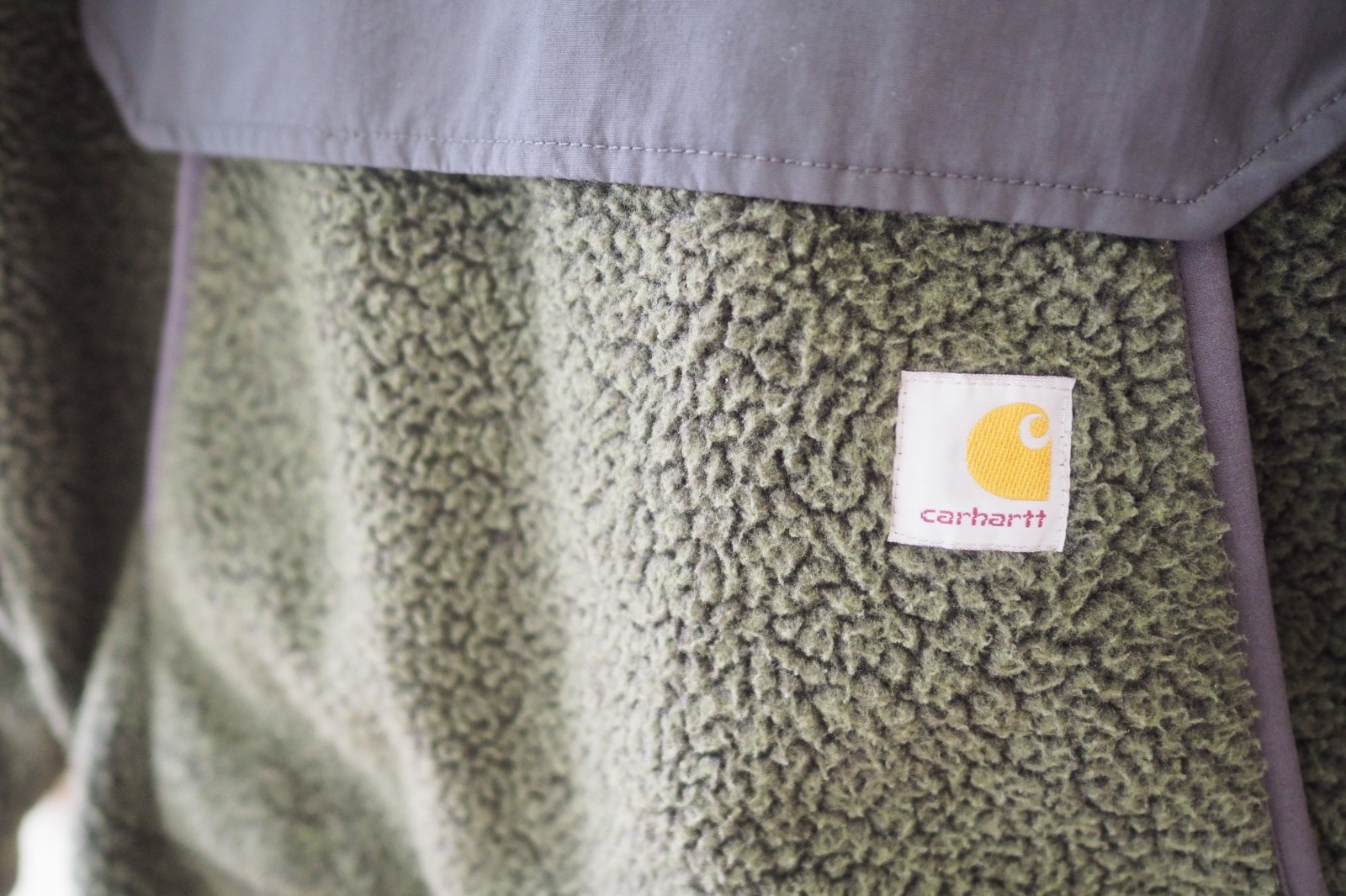 Carhartt Green Fleece Anorak Pullover Jacket Relaxed Fit Men's Large thumbnail 4