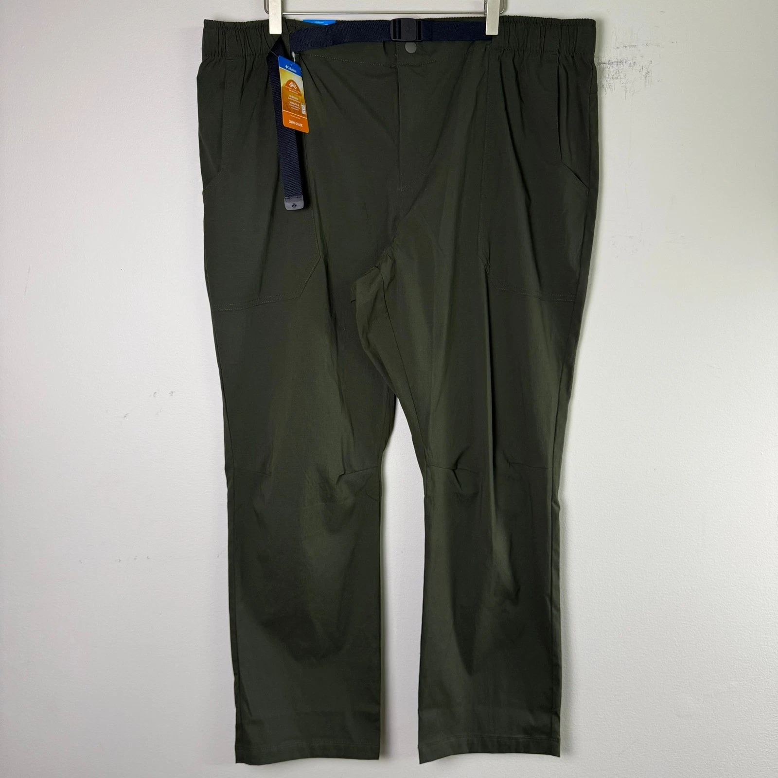 Columbia Mens NWT Landroamer Ripstop Pants XXL 30L Olive Green Hiking Outdoor