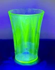 Small Uranium Juice Glass, Glows, No Chips or Cracks