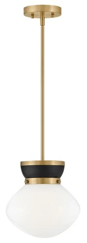 Lark 83607 Lucy 10"W Mini Pendant - Lacquered Brass / Black - Picture 5 of 7