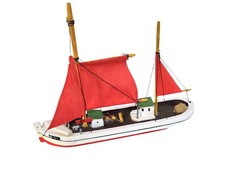 Vintage Denmark Sailing Ship (Model) Hand Made Wooden Christian Souvenir D-77
