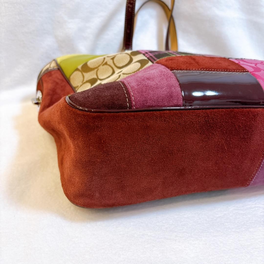 Beautiful Condition Rare COACH Patchwork Tote Bag… - image 12
