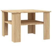 Tinkaro Couchtisch Sonoma-Eiche 60×60×42 Cm Spanplatte