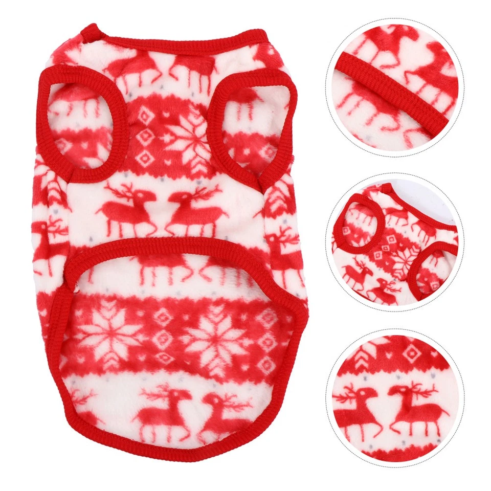  Reindeer Dog Costume Clothes for Cats Christmas Cosplay Dress Gift Pet - Image 3 of 4