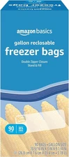 BPA Free Gallon Freezer Bags 90 Pack Reclosable Food Storage