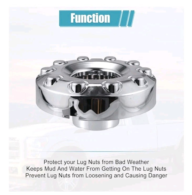 X AUTOHAUX Front 10 Lug Chrome Wheel Center Hub Cap Cover for Ford F450 F350...