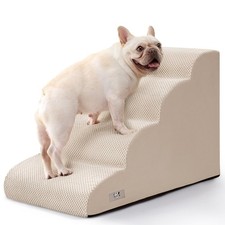 Dog Steps for Bed 17.7" H, 4-Step Pet Stairs Ramp for Small Medium Dogs A...